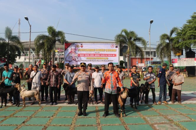 
					Jelang Idul Adha, Polres Purworejo Serahkan Bantuan 15 Hewan Kurban