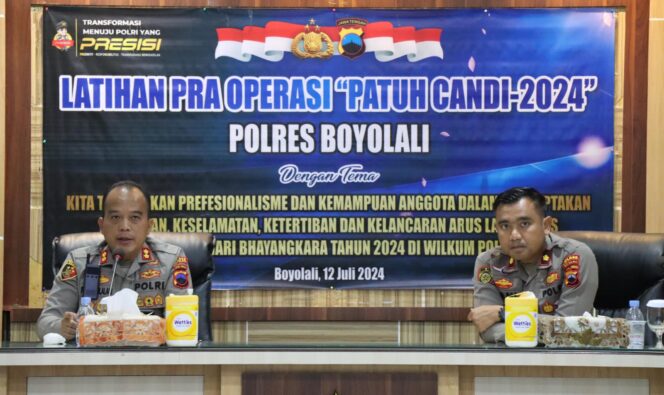 
					Polres Boyolali Gelar Lat Pra Operasi Patuh Candi 2024
