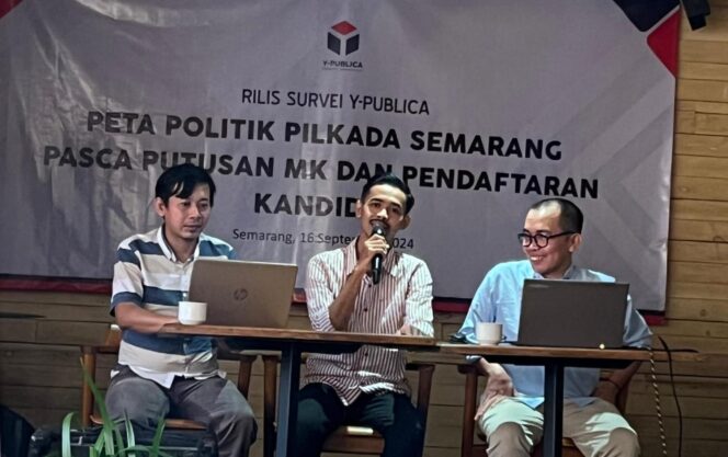
					Survei Y-Publica: Agustina-Iswar Unggul Atas Yoyok-Joko di Pilwakot Semarang