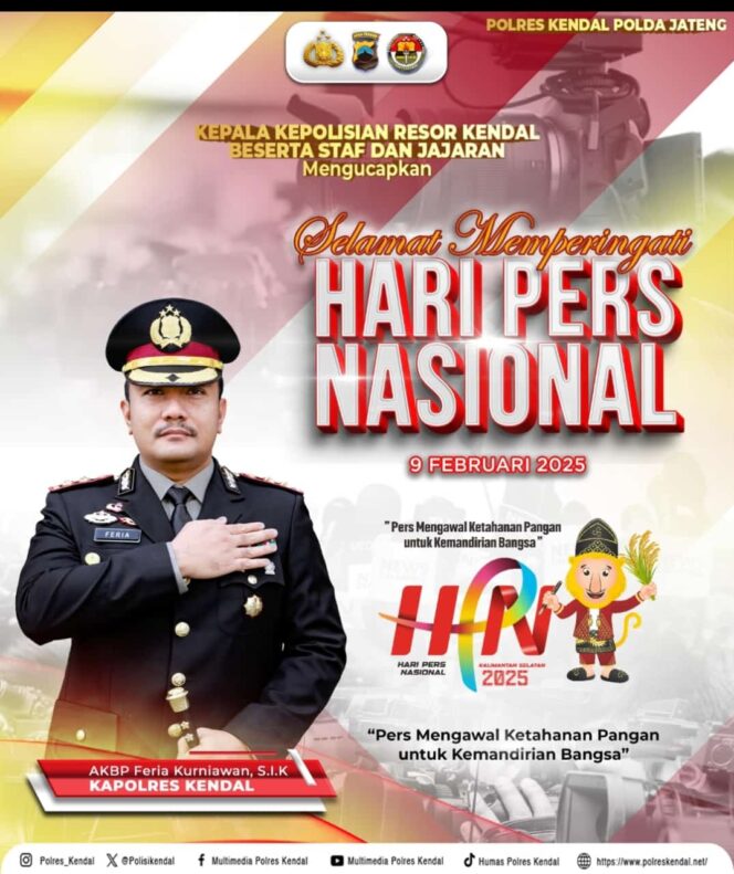 
					Kapolres Kendal Sampaikan Selamat Hari Pers Nasional Tahun 2025