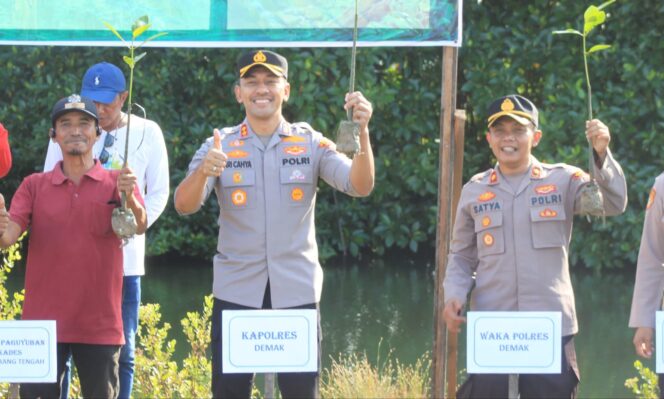 
					Cegah Abrasi dan Rob, Polres Demak Tanam Ribuan Mangrove di Pesisir Pantai 