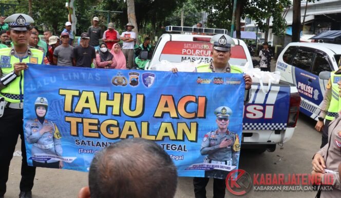 
					Satlantas Polres Tegal Kenalkan Program TAHU ACI TEGALAN untuk Tingkatkan Kesadaran Berlalu Lintas