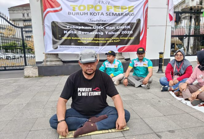 
					Buruh Semarang Gelar Aksi “Topo Pepe”, Menanti Keadilan Upah dari Wali Kota