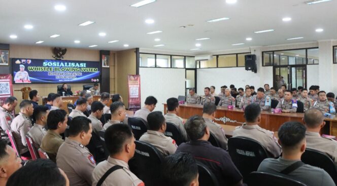 
					Polres Jepara Selenggarakan Sosialisasi Whistle Blower System (WBS) oleh Bidpropam Polda Jateng