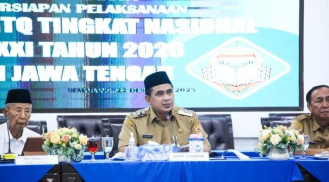 
					Wagub Jawa Tengah, Taj Yasin Maimoen, saat  menyampaikan keterangan resmi pelaksanaan MTQ XXXI | dok Humas Jateng