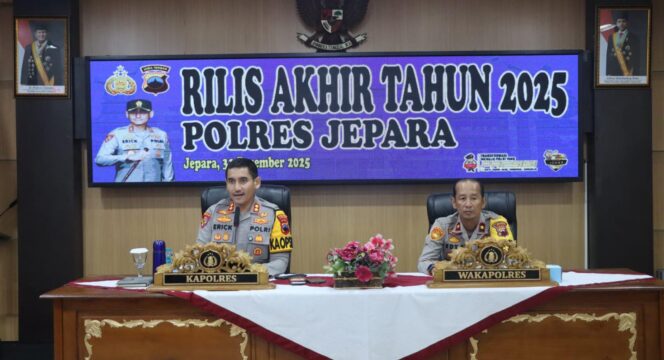 
					Polres Jepara Paparkan Capaian Kinerja Selama Tahun 2025 pada Rilis Akhir Tahun