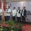 Ketua DPW PSI Jateng, Antonius Yogo Prabowo saat membaca susunan pengurus dalam acara Sertijab di Hotel Trizz Semarang, Minggu (11/1/2026). Foto: Wahyu Hamijaya