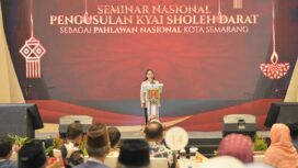 Wali Kota Semarang, Agustina Wiluejeng saat sambutan di Seminar Nasional Pengusulan Kyai Sholeh Darat | foto: Pemkot Semarang