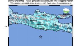 Peta Gempa Bumi BMKG hari ini | sumber: BMKG.