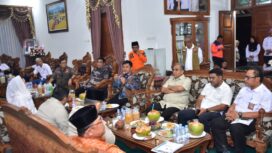 Koordinasi Pemkab Tegal dengan Pemerintah Pusat percepat tangani bencana di kabupaten Tegal, Senin (16/02). (Foto: Istimewa)
