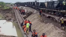 Jalur rel antara Stasiun Gubug ke Stasiun Karangjati di Kabupaten Grobogan kembali ditutup pada Jumat (24/1/2025) | dok istimewa.