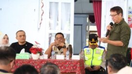 Kepala Distanak Jateng, Defransisco Dasilva Tavares saat menyampaikan laporan perihal dampak banjir | dok Diskomdigi Jateng.