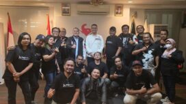 13 DPC dan sejumlah pengurus DPD PSI Kota Semarang bersama Wakil Ketua Umum DPP PSI Bro Ron dan Kokok sekaligus utusan khusus ketua umum PSI, Kaesang Pangarep | dok istimewa.