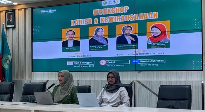 
					Wakil Rektor III Unwahas, Dr Ratih Pratiwi, SPd, MSi, MM membuka Workshop Karir dan Kewirausahaan pada Rabu (4/3) pagi.