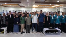 Seluruh peserta dan pimpinan Unwahas dalam bedah buku atlet berprestasi | Unwahas.
