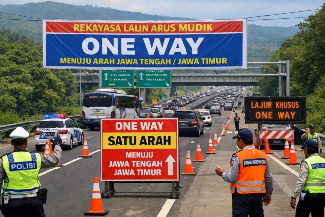 
					One Way Nasional Berlaku dari Cikampek Utama hingga Brebes