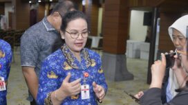 Wali Kota Agustina Wilujeng memberikan keterangan perihal persiapan ASN Semarang menjelang lebaran 2026 | foto: humas pemkot.
