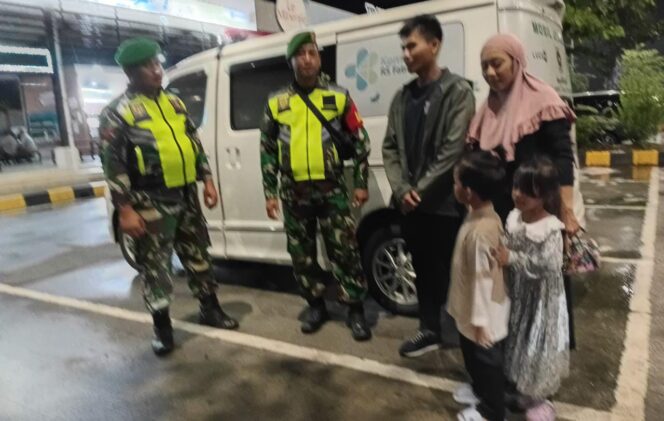 
					Babinsa Kodim 0736/Batang Perkuat Patroli di Rest Area 379 A Plelen Selama Arus Mudik