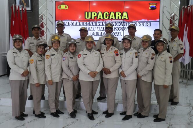 
					Polres Tegal Gelar Kenaikan Pangkat PNS Polri TMT April 2026