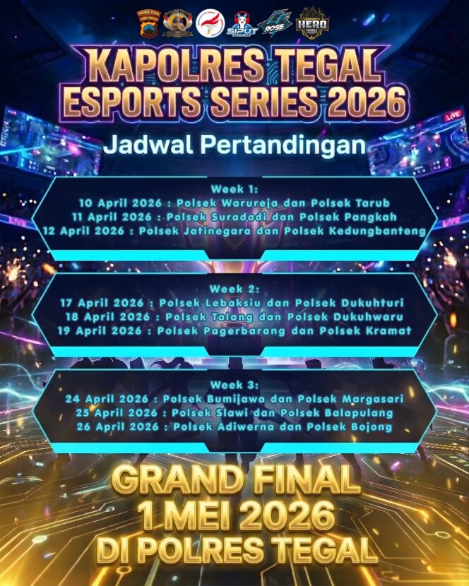 
					Kapolres Tegal Esports Series 2026 Digelar Serentak, Wadah Kreativitas Generasi Muda