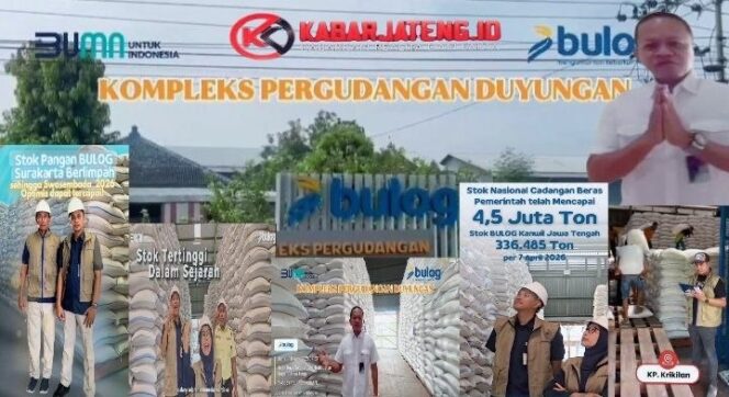 
					Stok Beras Bulog Melimpah, Catat Rekor Tertinggi Sepanjang Sejarah Indonesia