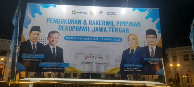
					Pengukuhan Pimpinan Dekopinwil Jateng Jadi Momentum Penguatan Edukasi dan Advokasi Koperasi