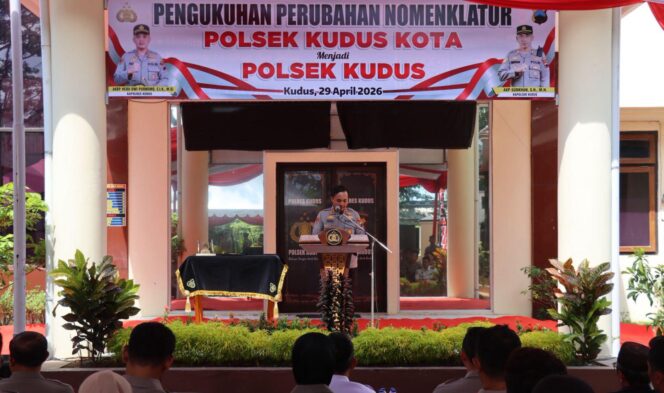 
					Resmi Berganti Nama, Polsek Kudus Kota Kini Menjadi Polsek Kudus, Kapolres Tekankan Disiplin dan Integritas