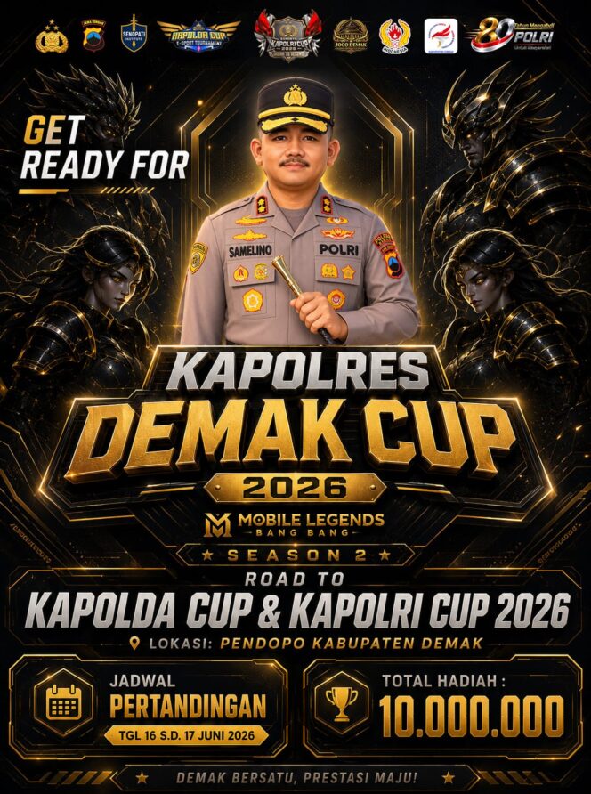 
					Sambut Hari Bhayangkara ke-80, Polres Demak Gelar Turnamen E-Sport untuk Pembinaan Generasi Muda