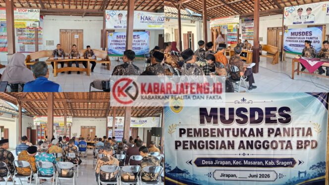 
					Pemdes Jirapan Laksanakan Musdes Pembentukan Panitia Pengisian Anggota BPD