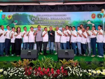 Prosesi pelantikan pengurus PGI Kota Semarang periode 2026-2030 di Semarang Royale Golf, Jumat (17-07-2026) malam.