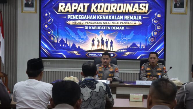 
					Polres Demak Perkuat Kolaborasi Cegah Kenakalan Remaja Lewat Penguatan Karakter dan Nilai Pancasila