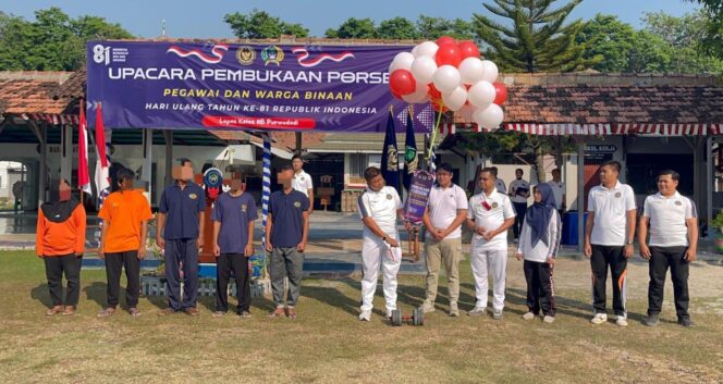 
					Porseni HUT ke-81 RI di Lapas Purwodadi Resmi Dibuka, Pegawai dan Warga Binaan Adu Sportivitas