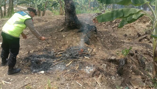 
					Hotspot Terdeteksi di Juwangi, Polisi Padamkan Api di Lahan Perhutani