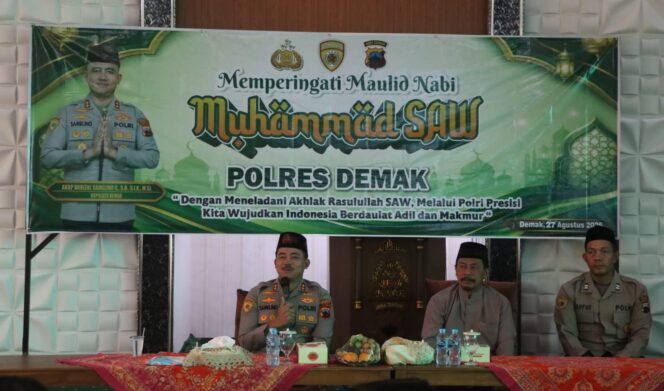 
					Peringati Maulid Nabi, Polres Demak Perkuat Pembinaan Moral dan Integritas Personel