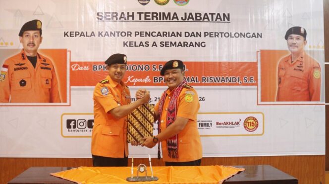 
					Estafet Kepemimpinan Basarnas Semarang Berganti, Kamal Riswandi Resmi Gantikan Budiono