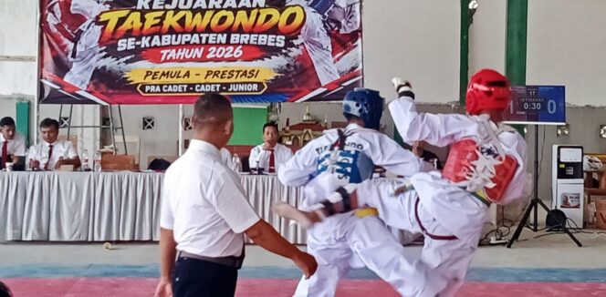 
					Taekwondo Brebes Gelar Kejuaraan 2026, 151 Atlet Berebut Prestasi dan Asah Mental Bertanding